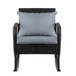 Gardeon Outdoor Furniture Rocking Chair Wicker Garden Patio Lounge - Image 3