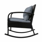 Gardeon Outdoor Furniture Rocking Chair Wicker Garden Patio Lounge - Image 4
