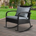 Gardeon Outdoor Furniture Rocking Chair Wicker Garden Patio Lounge - Image 8