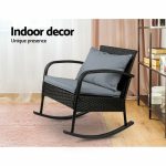 Gardeon Outdoor Furniture Rocking Chair Wicker Garden Patio Lounge - Image 11