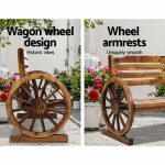 Gardeon Garden Bench Wooden Wagon Chair 3 Seat Outdoor Furniture - Image 9