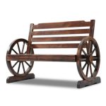 Gardeon Outdoor Garden Bench Wooden 2 Seat Wagon Chair Patio Furniture - Image 2