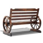 Gardeon Outdoor Garden Bench Wooden 2 Seat Wagon Chair Patio Furniture - Image 3