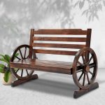 Gardeon Outdoor Garden Bench Wooden 2 Seat Wagon Chair Patio Furniture - Image 6