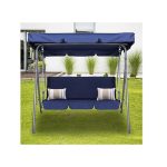 Outdoor Swing Bench Seat Chair Canopy Furniture 3 Seater Garden - Image 5