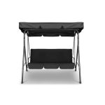 Outdoor Swing Bench Seat Chair Canopy Furniture 3 Seater Garden - Image 2