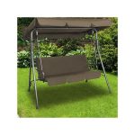 Outdoor Swing Bench Seat Chair Canopy Furniture 3 Seater Garden - Image 9