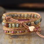 Rhodonite Heart Wrap Bracelet - Image 6