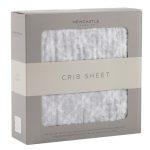 Glacier Grey Plaid Cotton Muslin Crib Sheet - Image 3