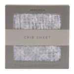 Glacier Grey Plaid Cotton Muslin Crib Sheet - Image 2
