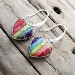 7 Chakra Heart Earrings - Image 3