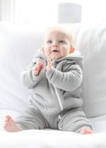 Smart Cuddly Jumpsuit + Bib - Gray - Image 4