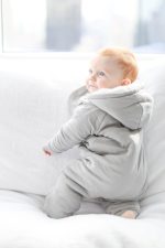 Smart Cuddly Jumpsuit + Bib - Gray - Image 5