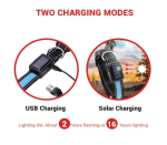 USB and Solar Charge Reflective Led Dog Collar - Image 6