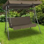 Milano Outdoor Swing Bench Seat Chair Canopy Furniture 3 Seater Garden - Image 3