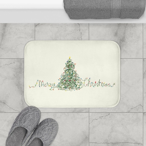 a6888e18a68a881d4483bae51bf7937e.jpg Holiday Christmas Tree Lights Bath Mat Home Accents - Image 1