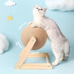 Sleek Wood And Sisal Vertical Cat Toy: The Ultimate Furniture - Image 5