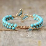 Turquoise Crystal Butterfly Bracelet - Image 3