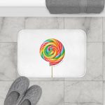 Lollipop Sweetness of Life in White Message Bath Mat - Image 2