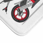 Red Motorcycle Bath Mat - Image 3