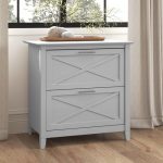 Bush Furniture Key West 2 Drawer Lateral File Cabinet in Cape Cod Gray