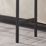 Bar Table Set With 2 Bar Stools PU Soft Seat With Backrest, Grey - Image 8