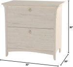 Bush Furniture Salinas 2 Drawer Lateral File Cabinet in Antique White, - Image 7
