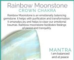 Rainbow Moonstone & Crystal Quartz Stretch Bracelet! Genuine Crystals! - Image 3