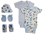 Newborn Baby Boys 5 Pc Layette Baby Shower Gift - Image 2