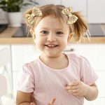 2pcs Sparkling Gold Sequin Bow Hair Clips – Glitter Hair for Girls - Image 5
