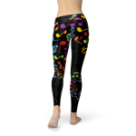 Womens Colorful Music Notes Leggings - Image 4