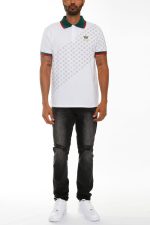 Italian Print Collared Polo Shirt - Image 4