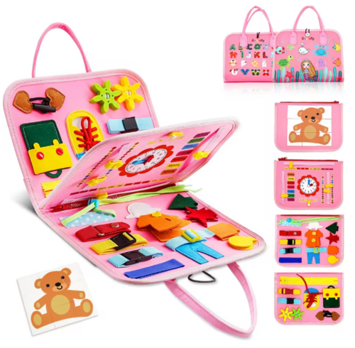 data-41.png Montessori Toddler Busy Board,Autism Sensory Toys Educational Activity - Image 1