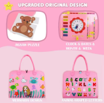 Montessori Toddler Busy Board,Autism Sensory Toys Educational Activity - Image 3