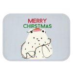 Polar Bear & Christmas Lights Bath Mat Home Accents - Image 2