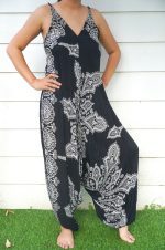 Black Butterfly Hippie Jumpsuits, Boho Rompers, Festival Clothing - Image 4