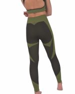 Trois Seamless Legging - Black with Green - Image 3