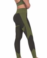 Trois Seamless Legging - Black with Green - Image 5