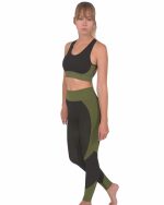 Trois Seamless Legging - Black with Green - Image 6