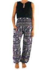Purple Elephant Pants Harem Pants Boho Pants - Image 2