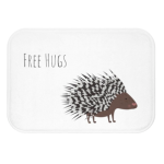 Porcupine Offering Hugs Funny Bath Mat - Image 2