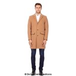 De La Creme MAN - Men's Single Breasted Wool Mix Overcoat - Image 2