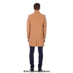 De La Creme MAN - Men's Single Breasted Wool Mix Overcoat - Image 3