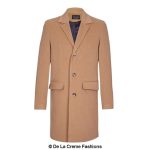 De La Creme MAN - Men's Single Breasted Wool Mix Overcoat - Image 4