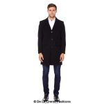 De La Creme MAN - Men's Single Breasted Wool Mix Overcoat - Image 6