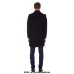 De La Creme MAN - Men's Single Breasted Wool Mix Overcoat - Image 7
