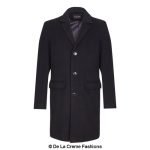 De La Creme MAN - Men's Single Breasted Wool Mix Overcoat - Image 8