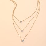 Zircon Necklace Multi-layer Five-pointed Star Love Water Drop Pendant - Image 15