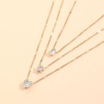 Zircon Necklace Multi-layer Five-pointed Star Love Water Drop Pendant - Image 11