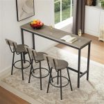 Long Bar Counter Table Set - Image 3